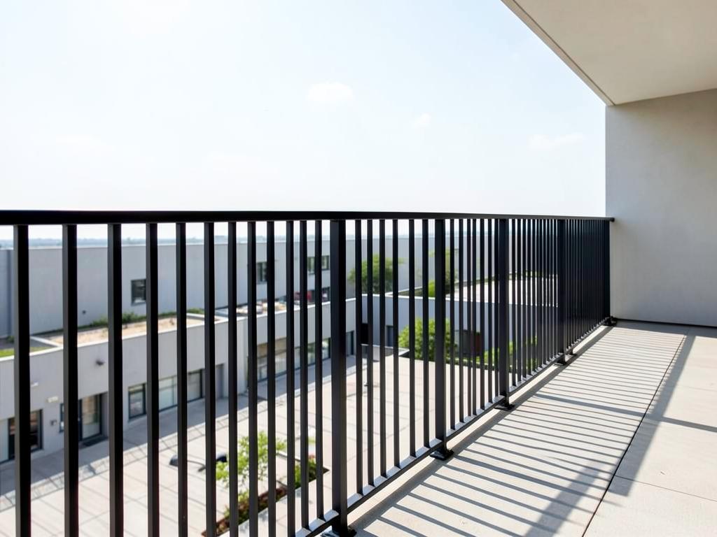 Siyah demir balkon korkuluğu